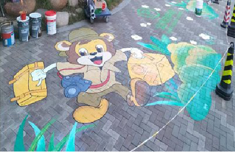 鹤庆夏季画地面彩绘会遇到的问题