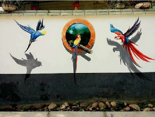 鹤庆视觉错位-3D墙绘设计