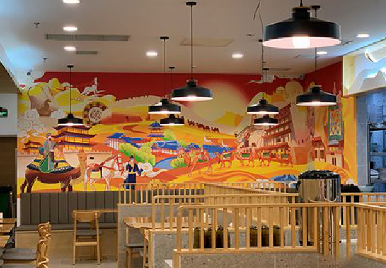 鹤庆商业空间彩绘介绍。