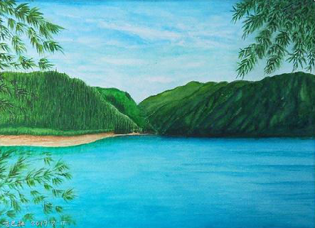 鹤庆在墙绘中，如何绘画绿水青山？